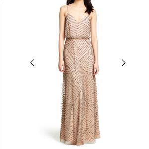 Art Deco Blouson Beaded Gown by Adrianna Papell